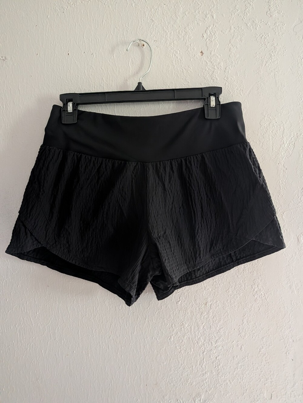Calia Black Textured Athletic Shorts